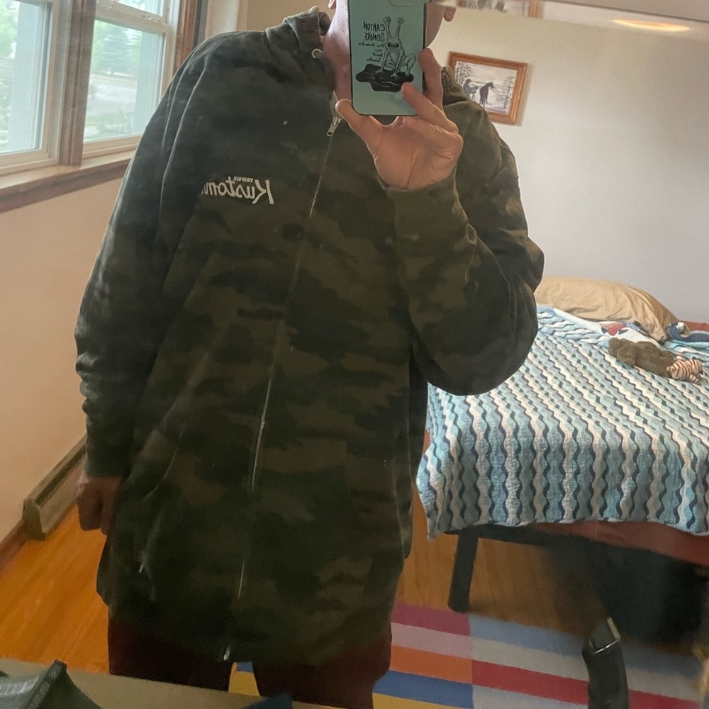 🩸 🩸 Triple Six Kustoms Camo Metal Zip Hoodie US 2XL Green 🩸🩸